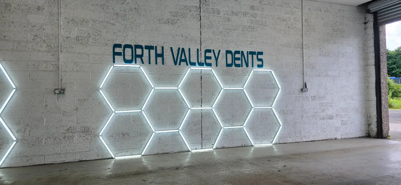 Forth Valley Dents workshop in Falkirk — dent repair serving Stirling & Central Scotland